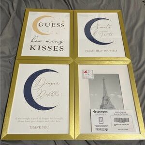 4 Gold Picture Frames
